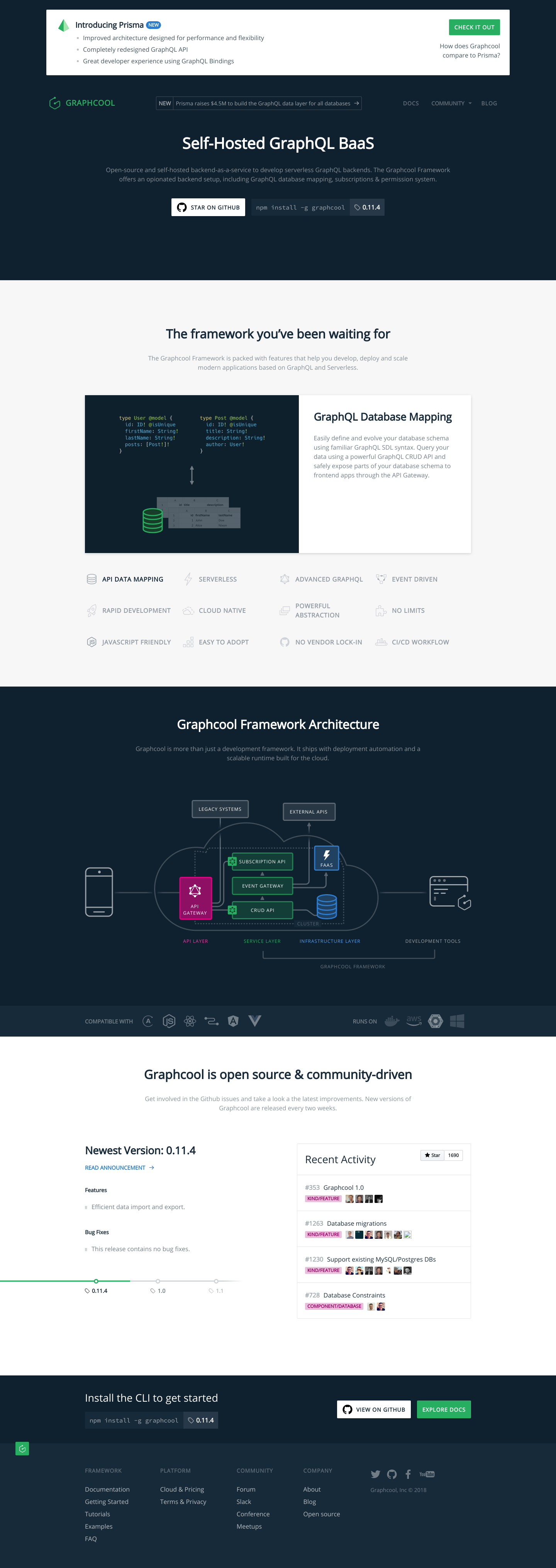 Graph Landing Page screenshot