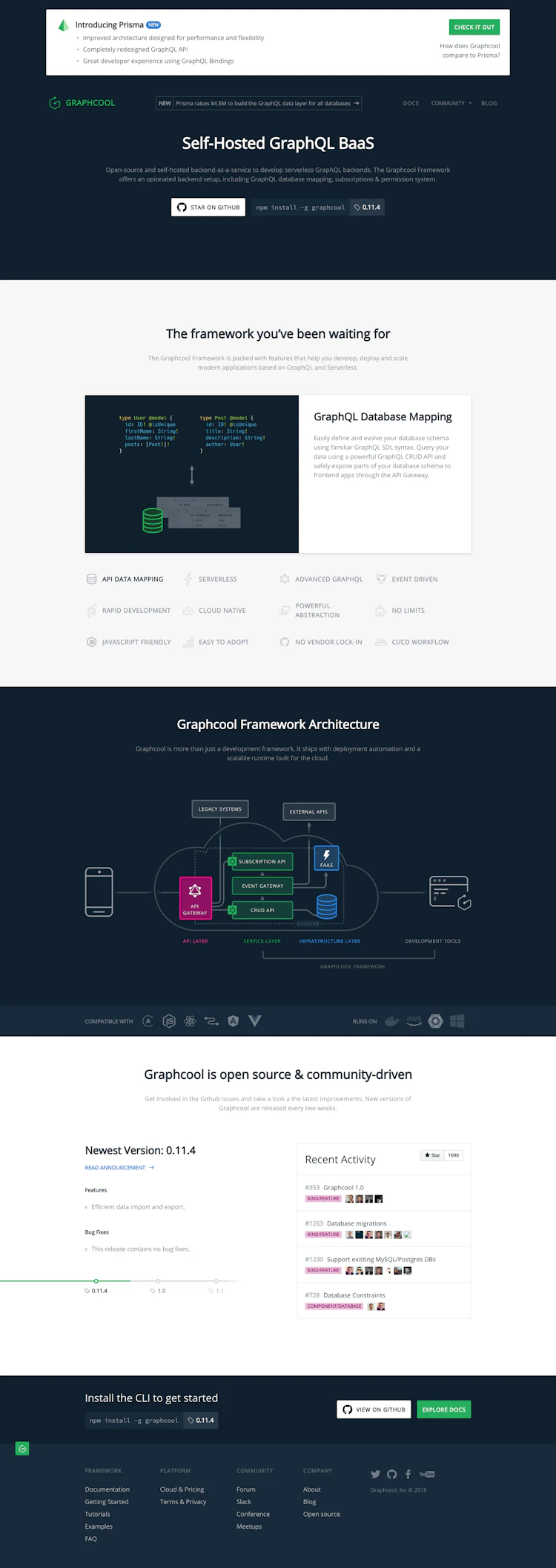 Graph Landing Page screenshot