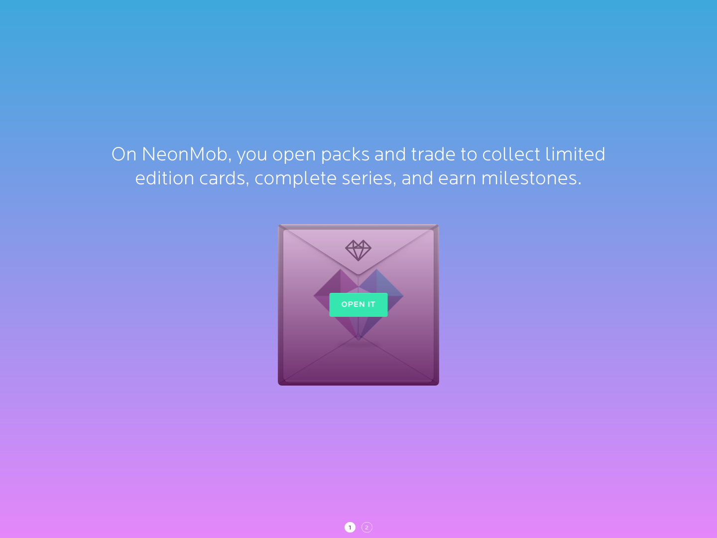Neonmob Signup screenshot