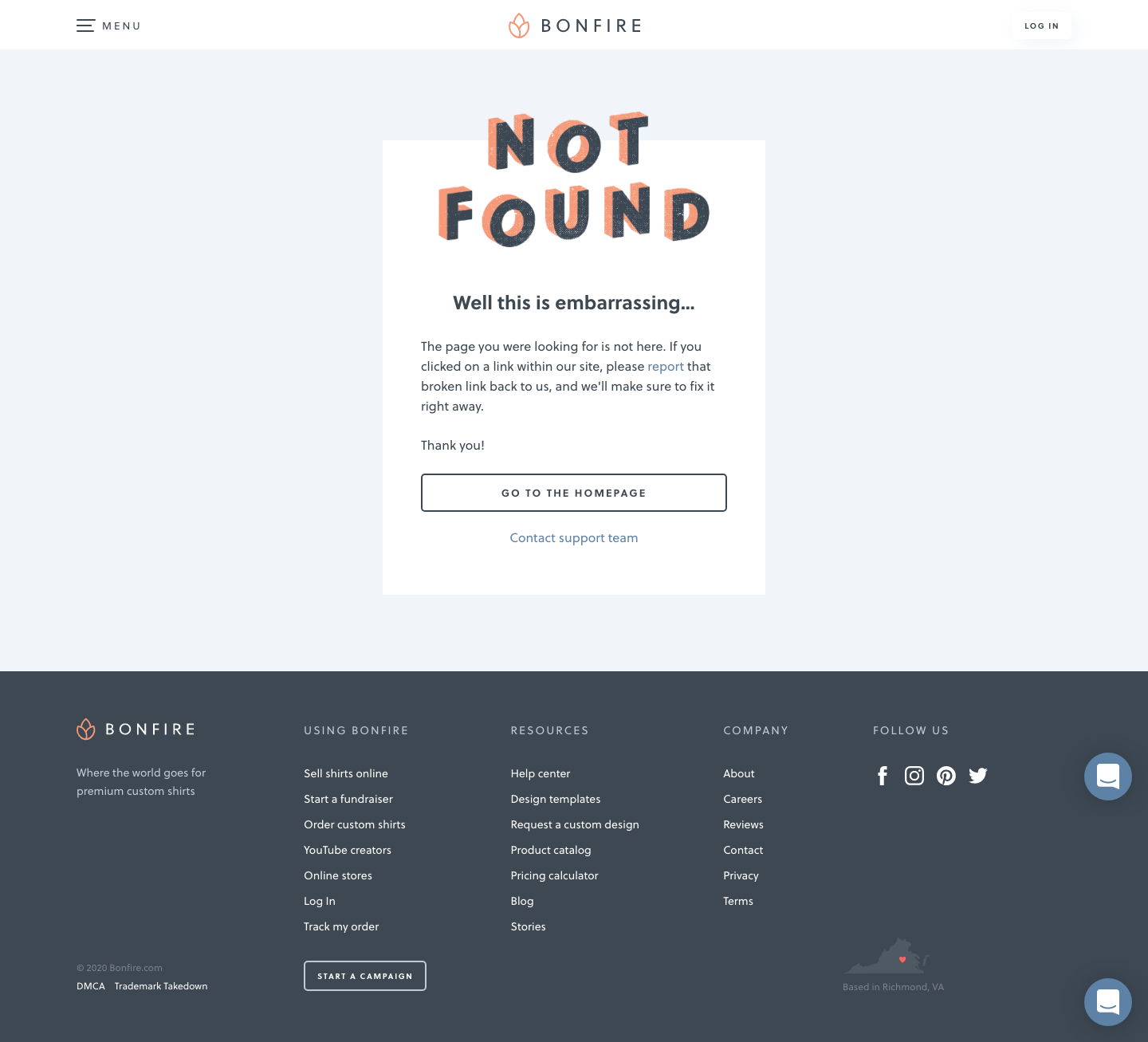 Bonfire Notfound screenshot