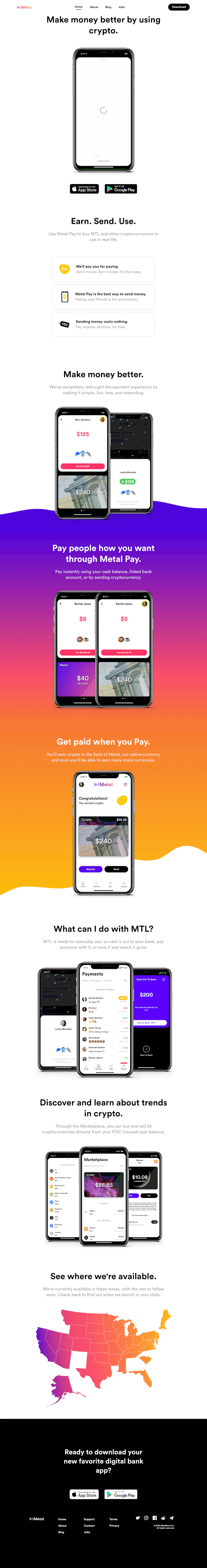 Metalpay Landing Page screenshot