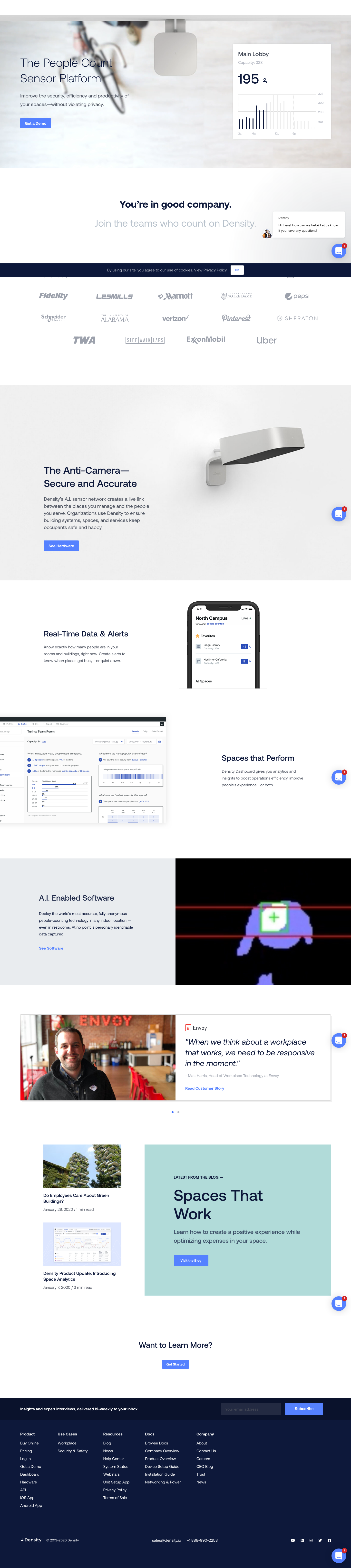Density Landing Page screenshot