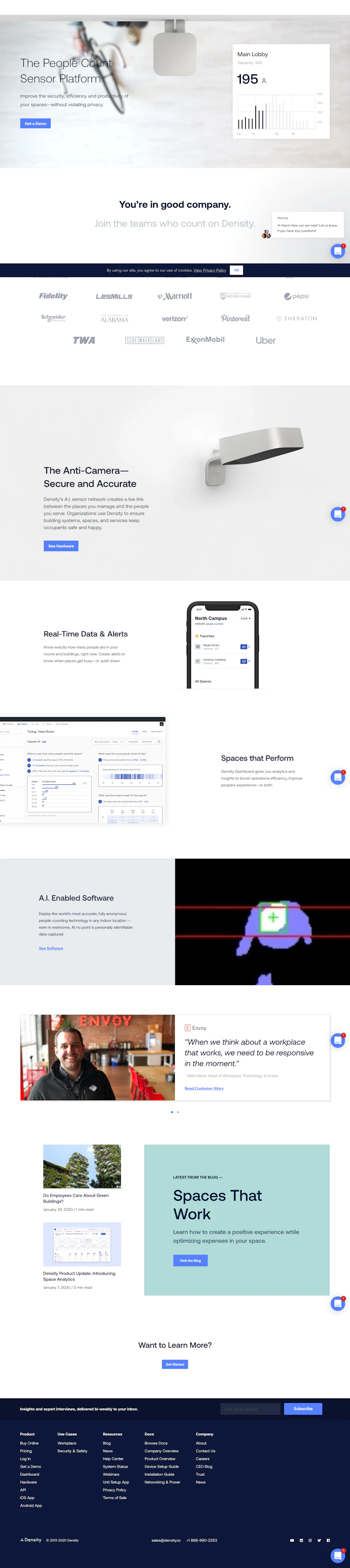 Density Landing Page screenshot