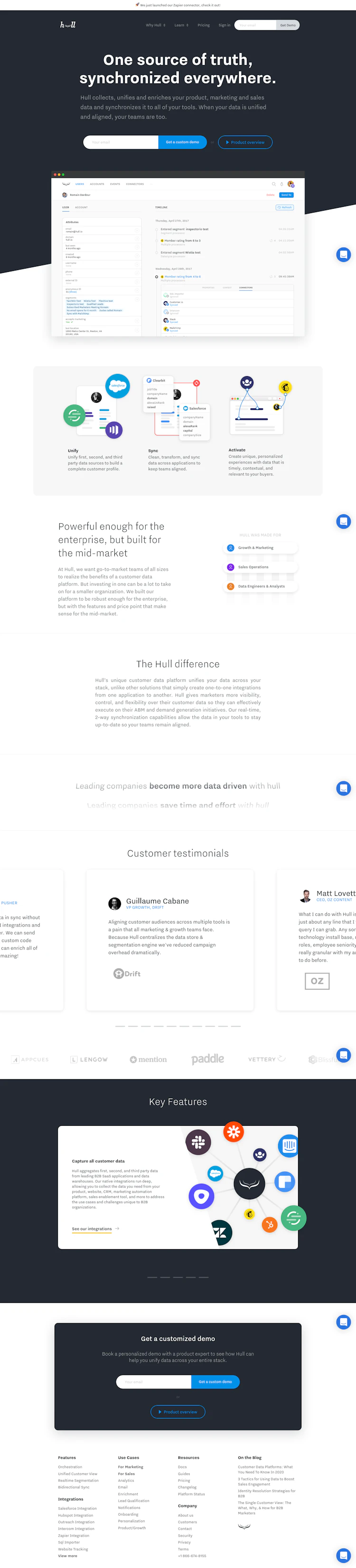 Hull Landing Page screenshot