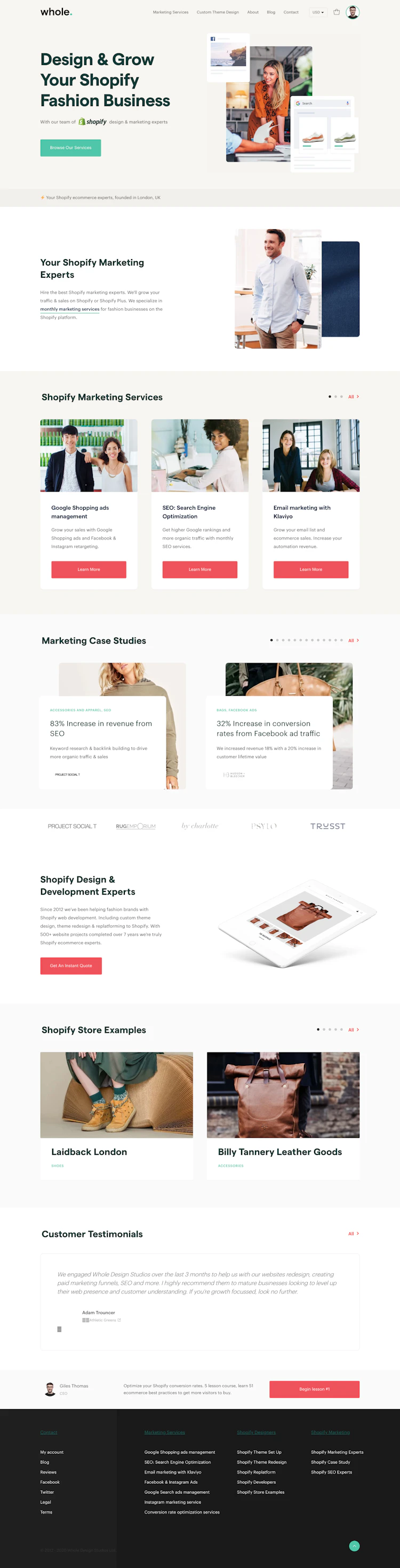 Wholedesignstudios Landing Page screenshot