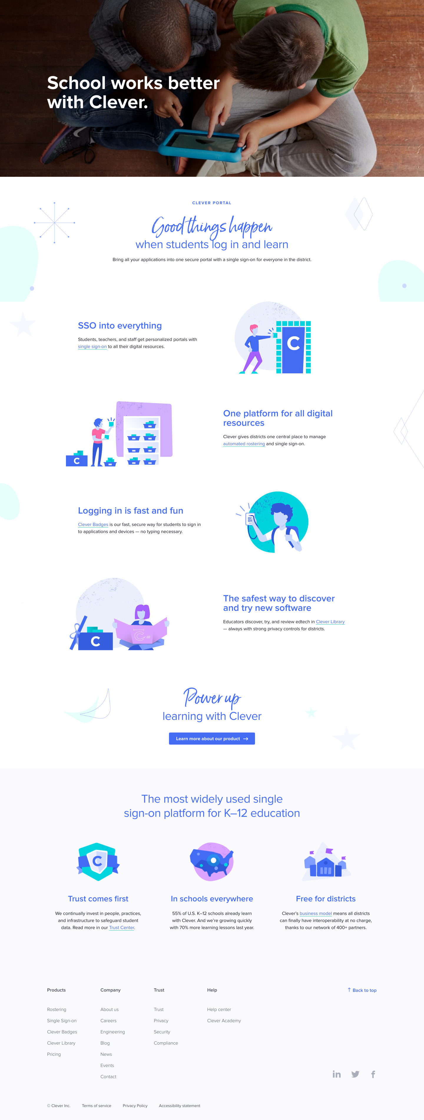 Clever Landing Page screenshot