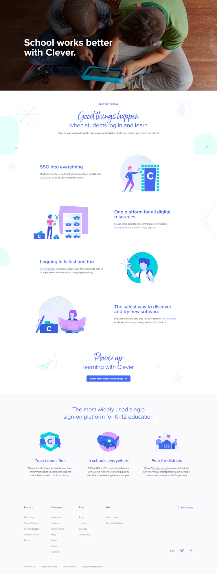 Clever Landing Page screenshot