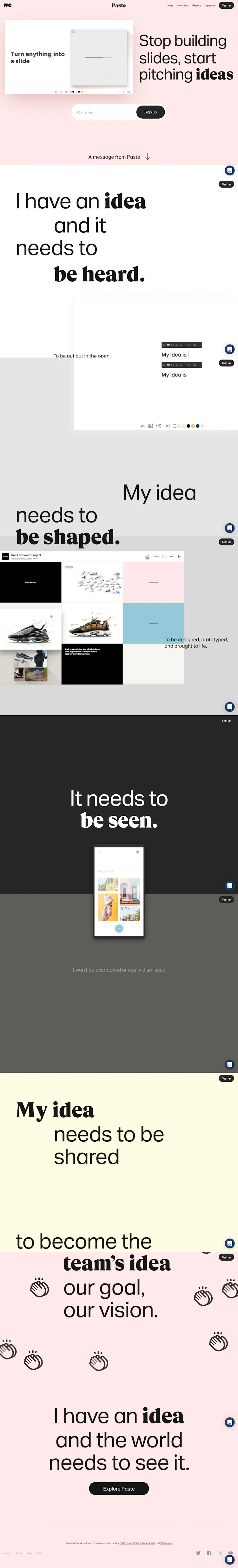 Fiftythree Landing Page screenshot
