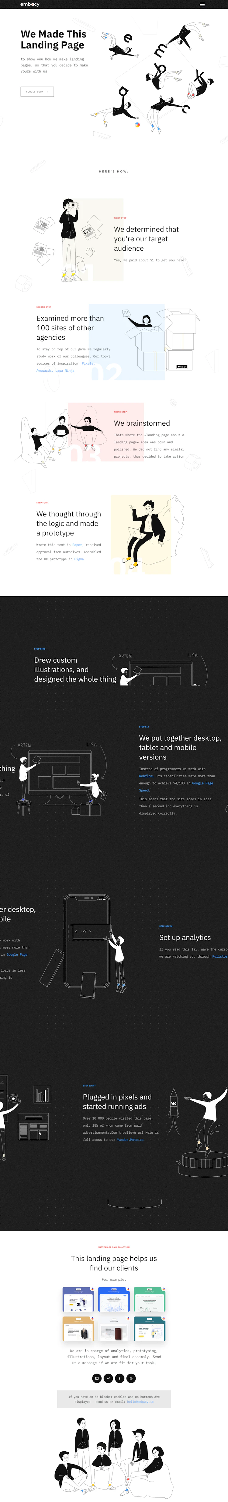 Embacy Landing Page screenshot
