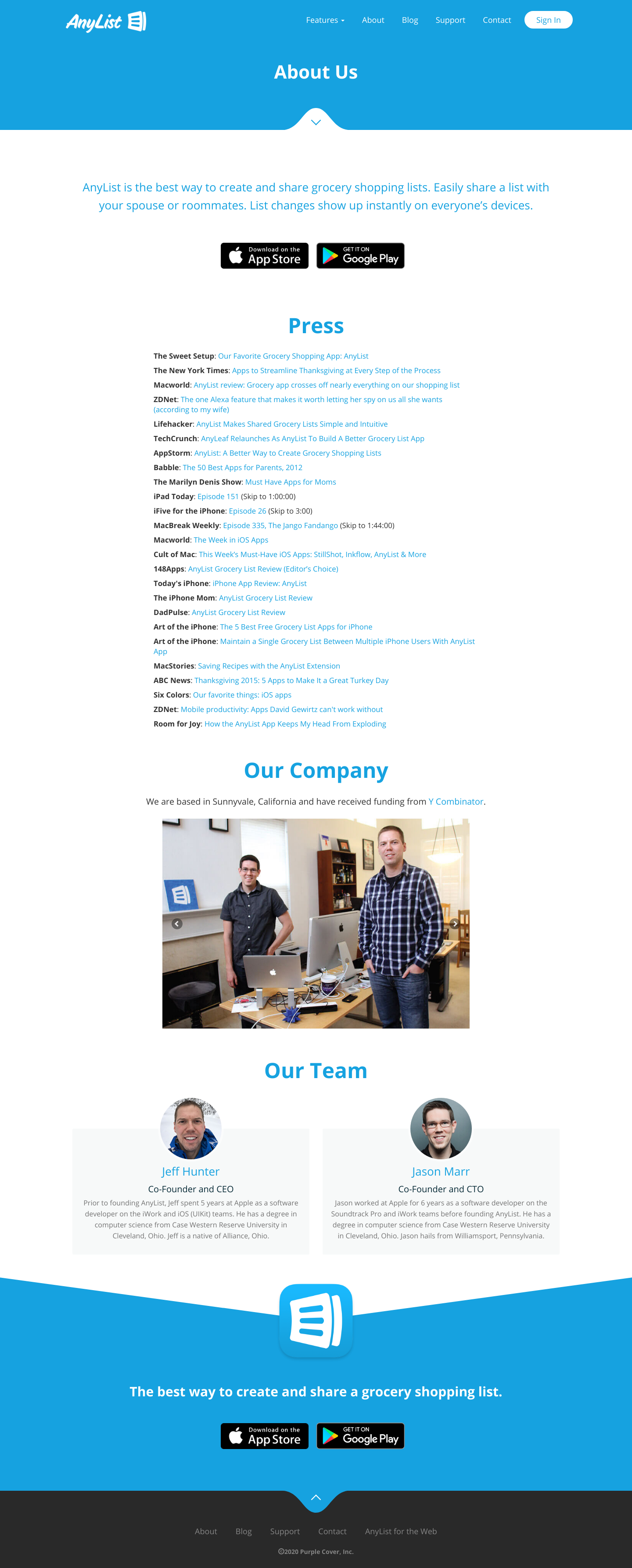 Anylist About screenshot