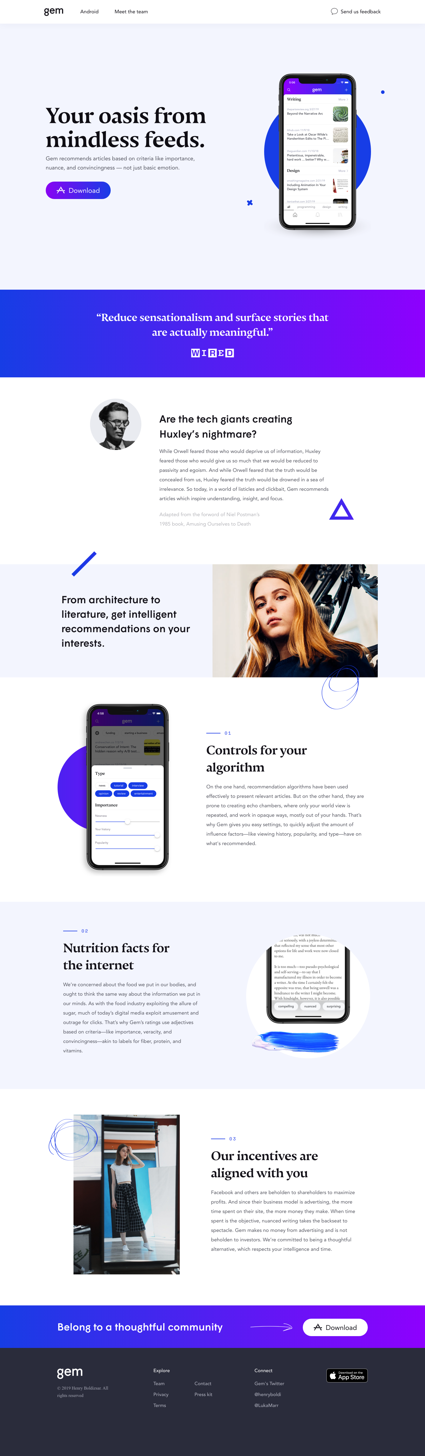 Exploregem Landing Page screenshot