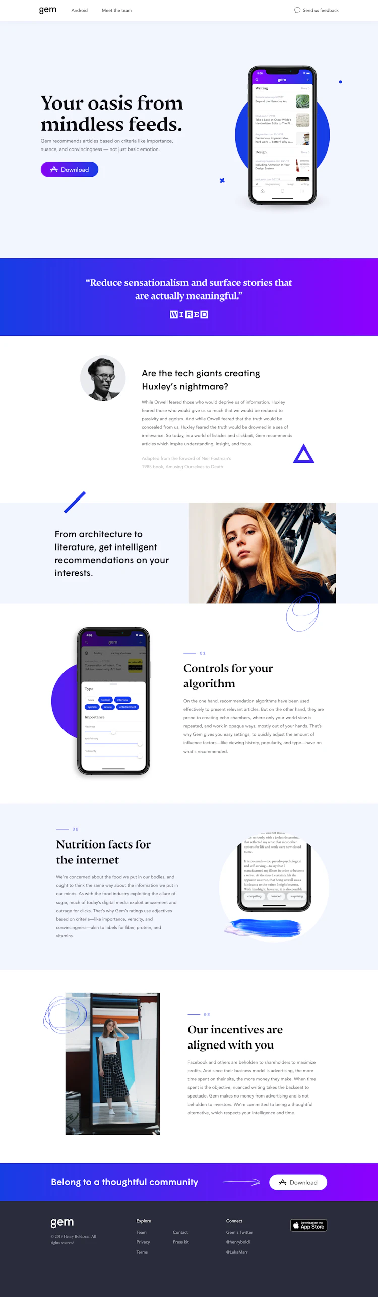 Exploregem Landing Page screenshot