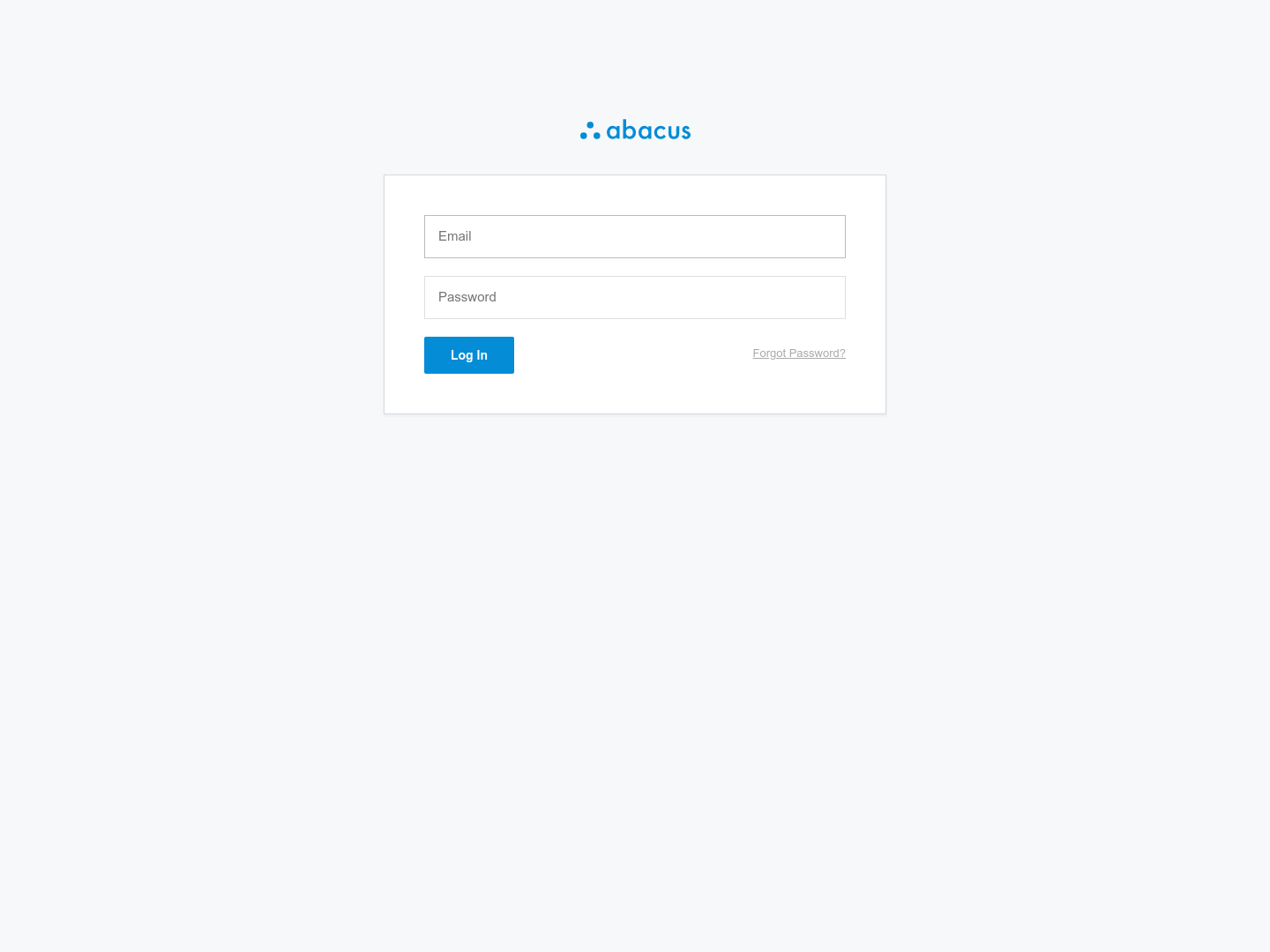 Abacus Login screenshot