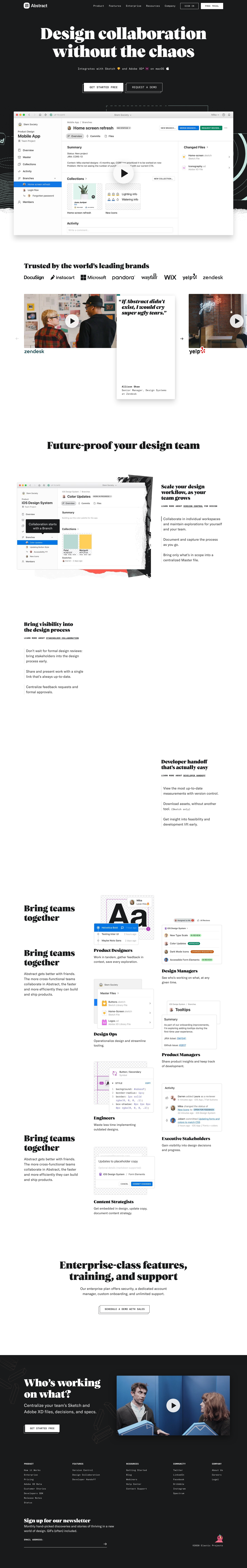 Goabstract Landing Page screenshot