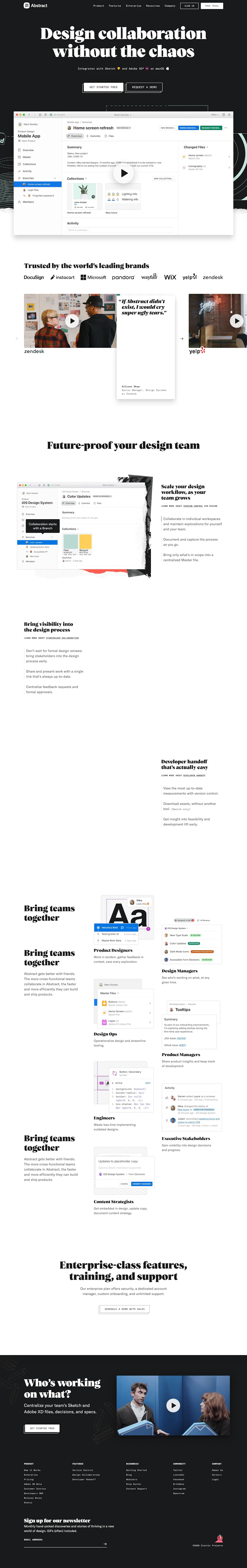 Goabstract Landing Page screenshot