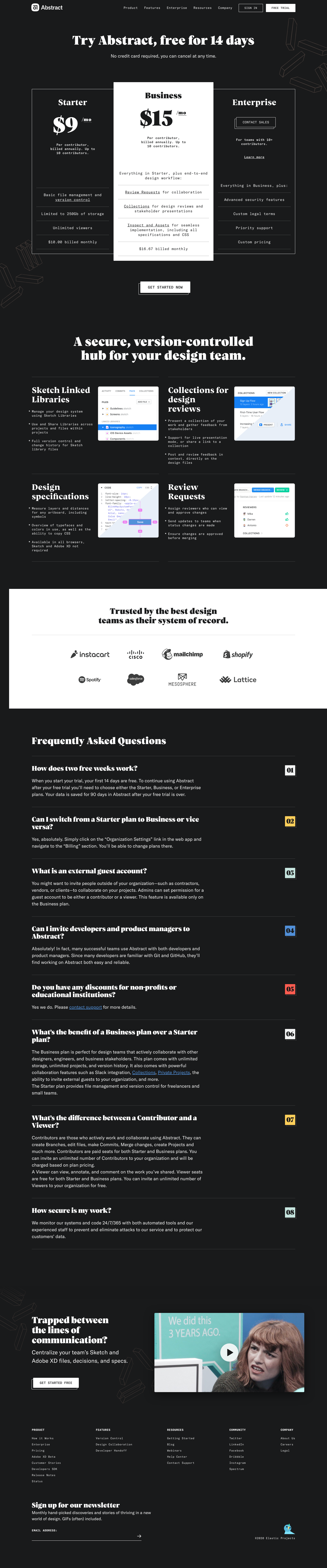 Goabstract Pricing screenshot
