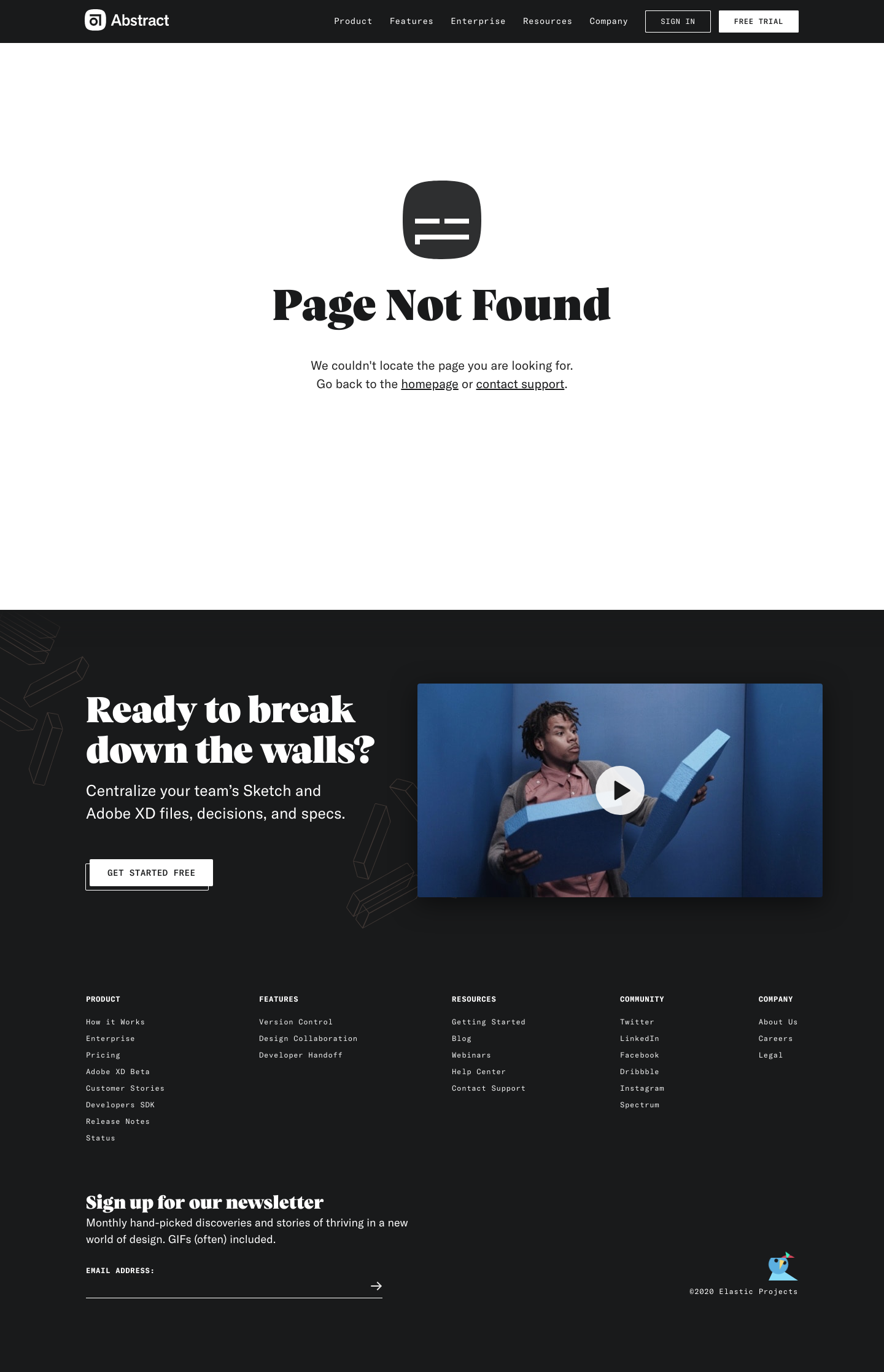Goabstract Notfound screenshot