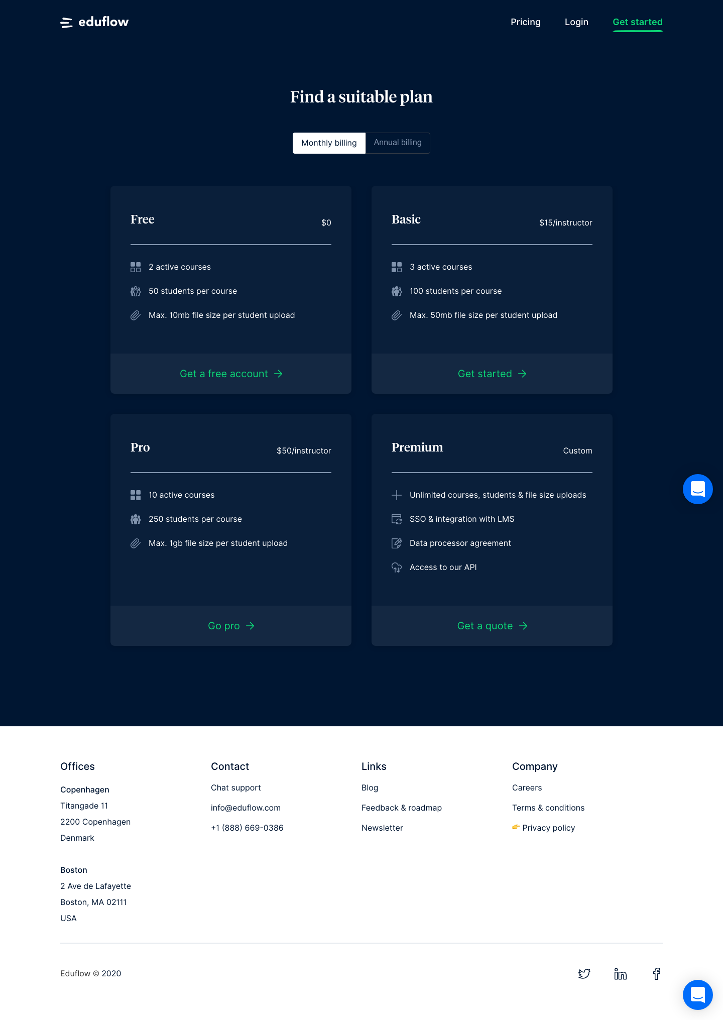 Eduflow Pricing screenshot
