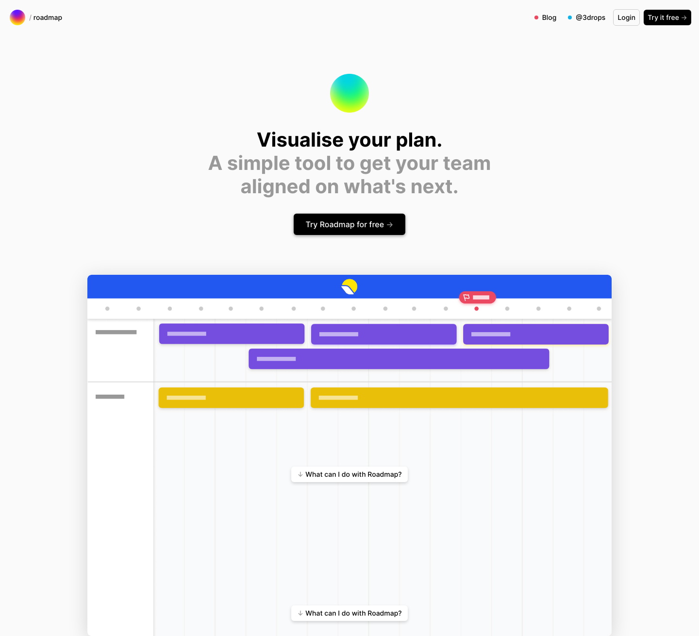 Onroadmap Landing Page screenshot