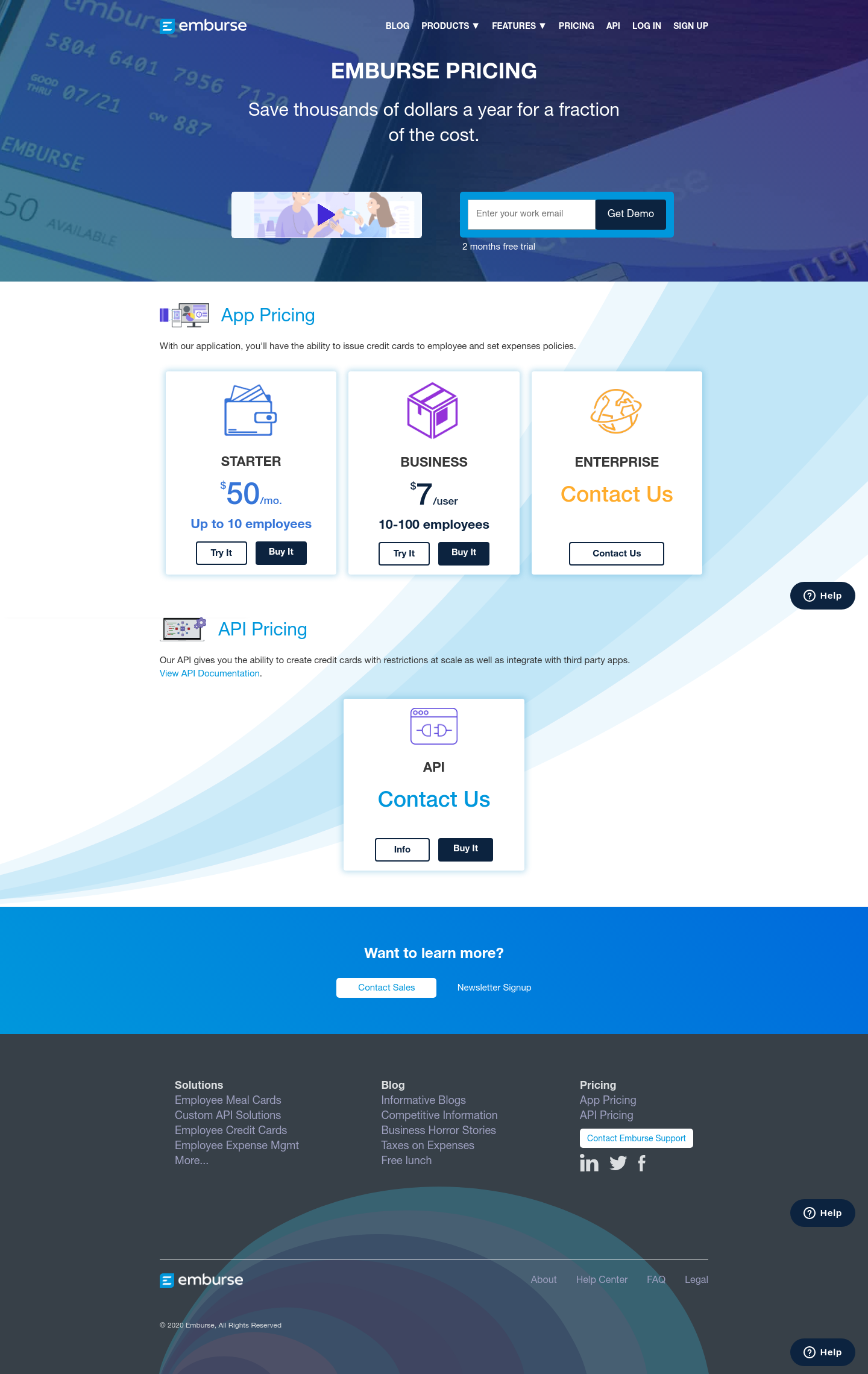 Emburse Pricing screenshot