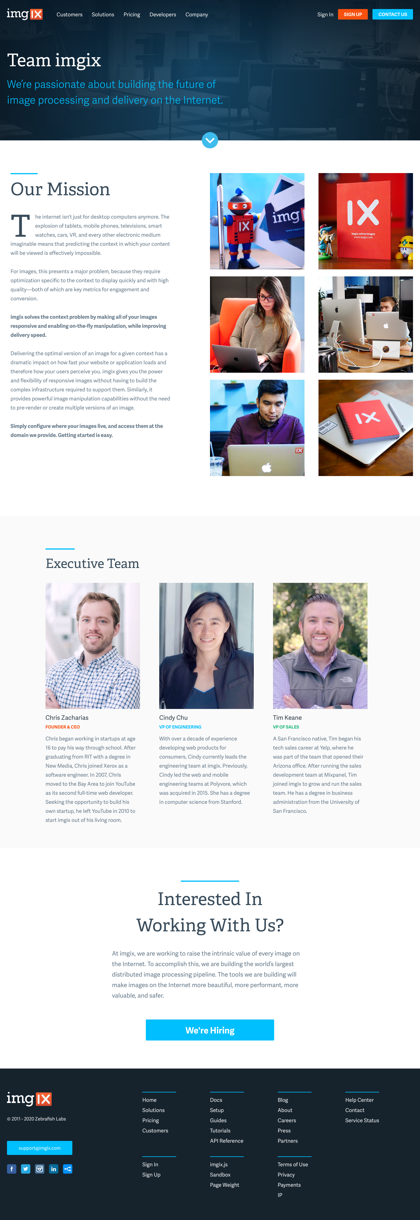Imgix About screenshot