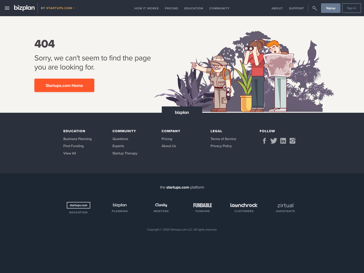 Bizplan Notfound screenshot
