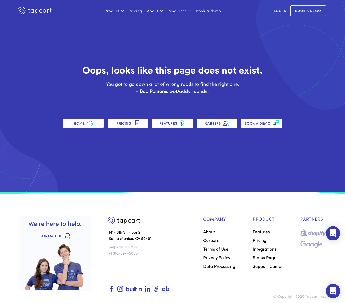 Tapcart Notfound screenshot