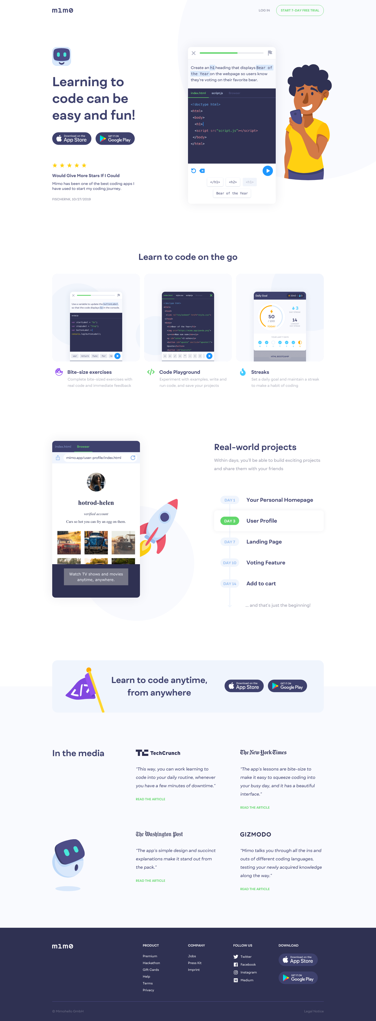 Getmimo Notfound screenshot