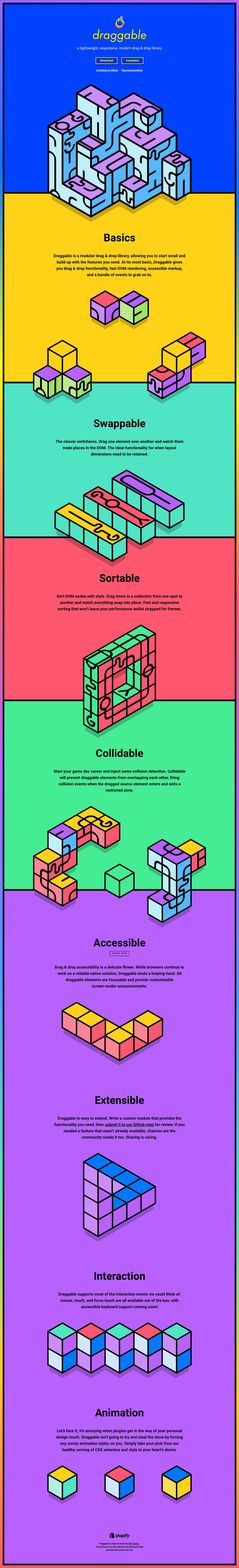 Dragable Landing Page screenshot