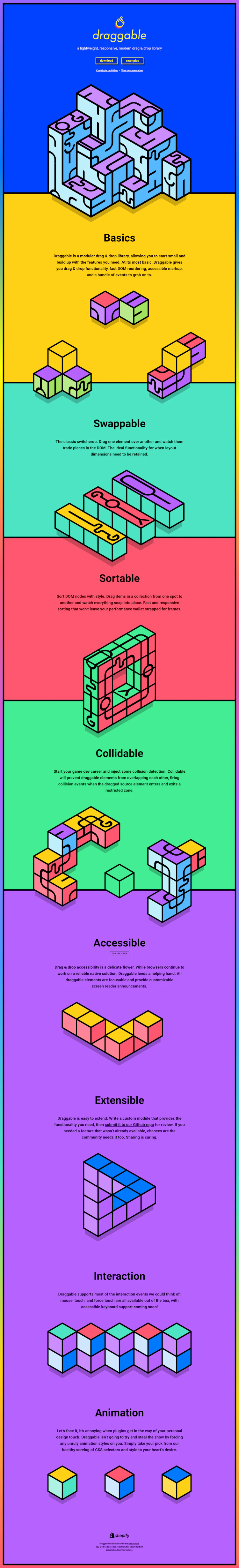 Dragable Landing Page screenshot