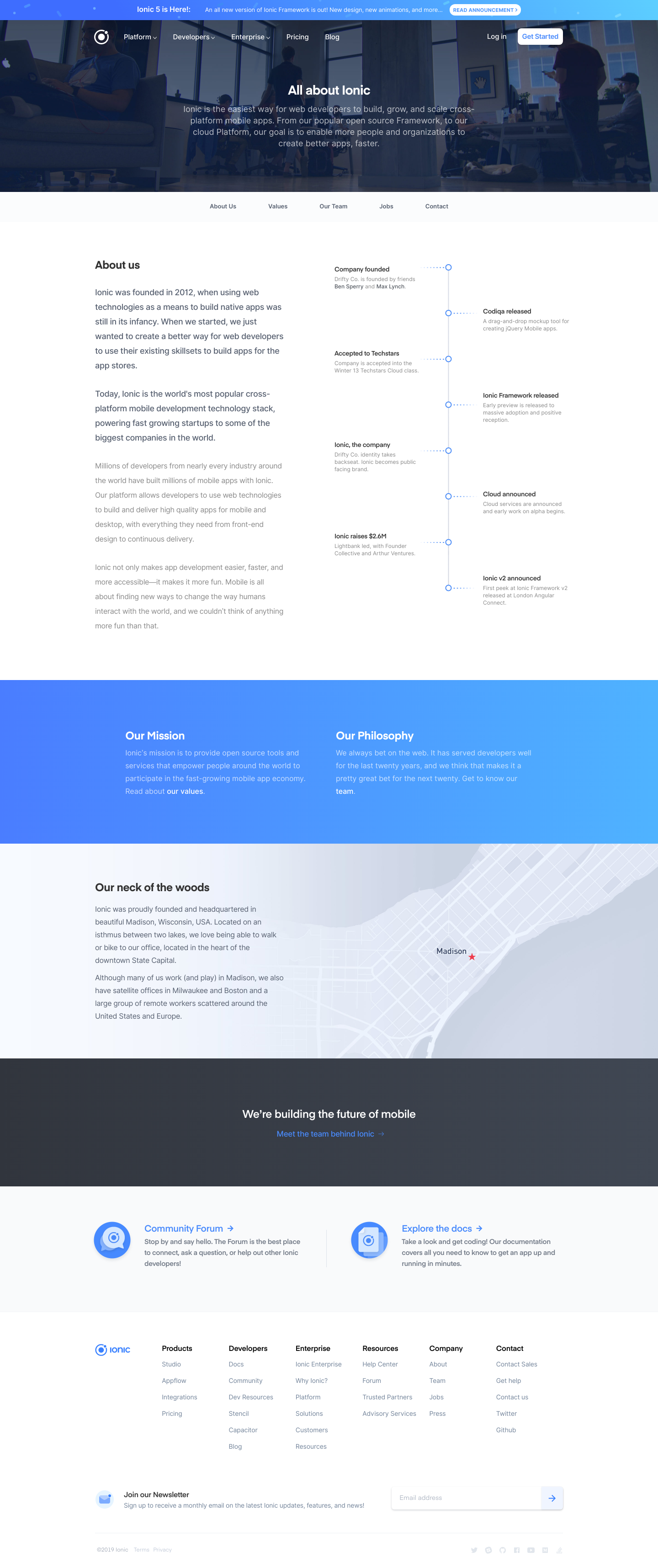 Ionic About screenshot