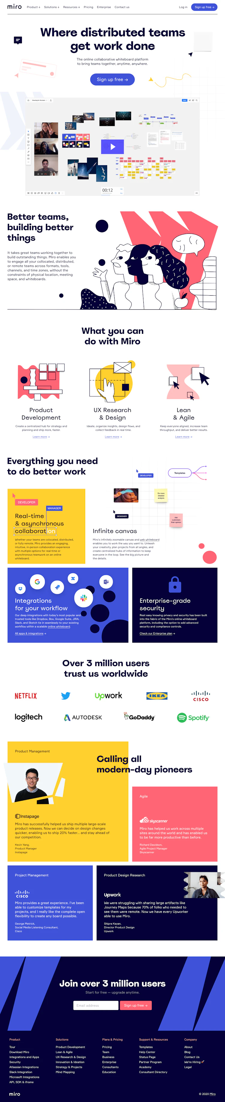 Realtimeboard Landing Page screenshot