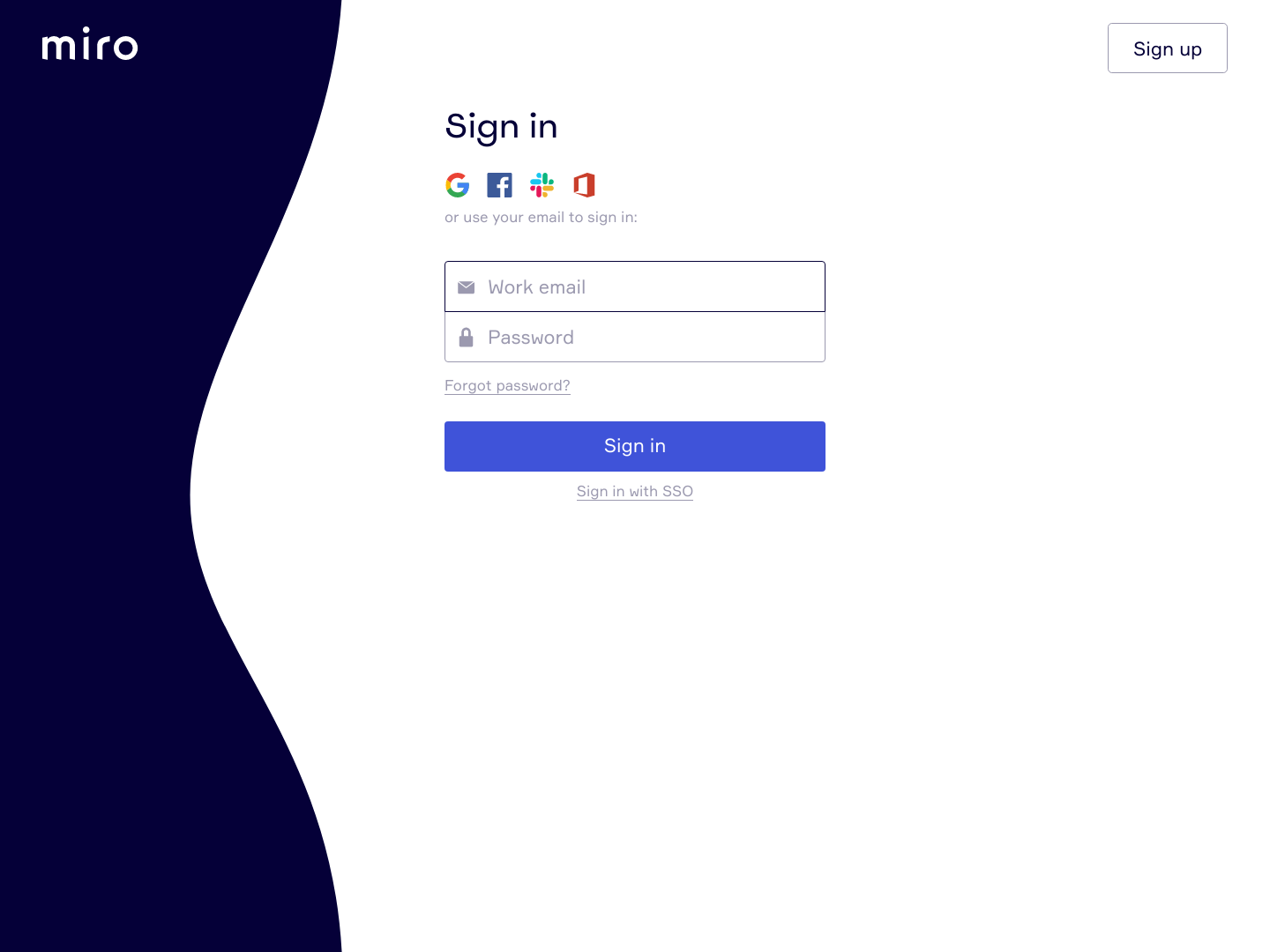 Realtimeboard Login screenshot