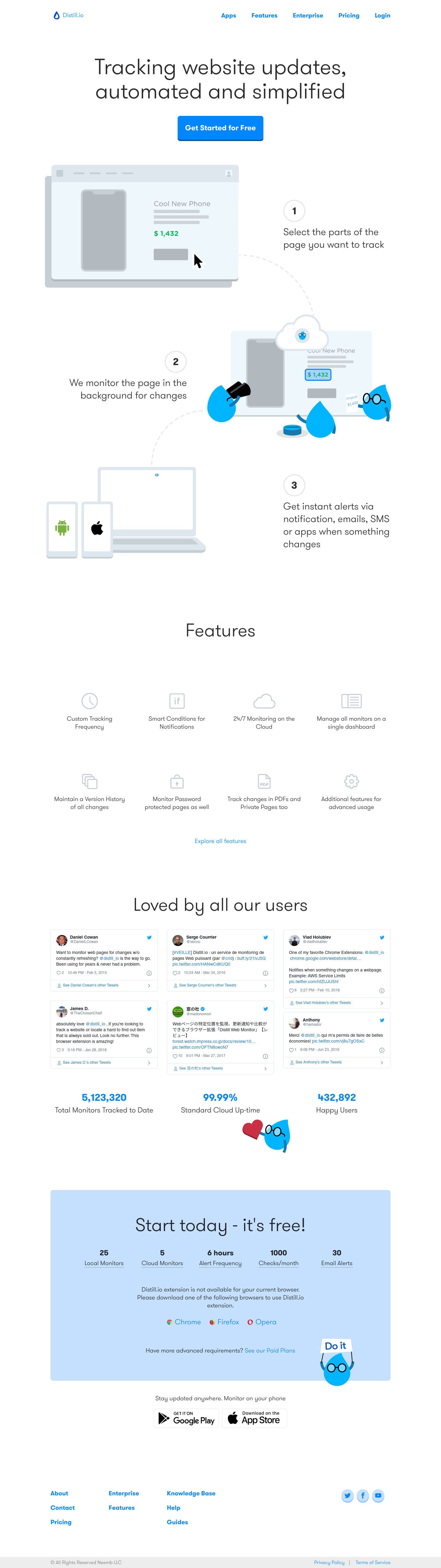 Distill Landing Page screenshot