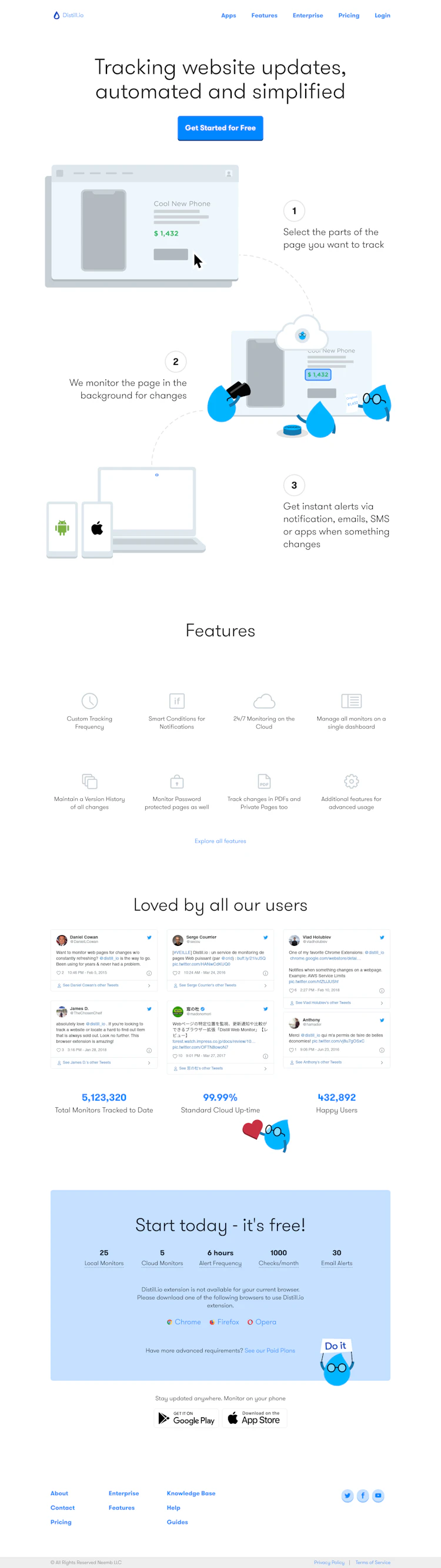 Distill Landing Page screenshot