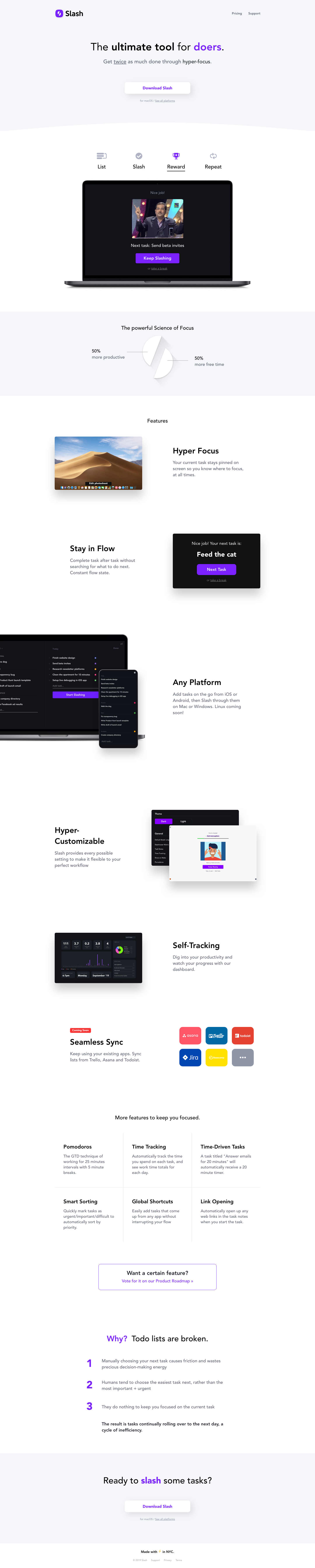 Slash Landing Page screenshot