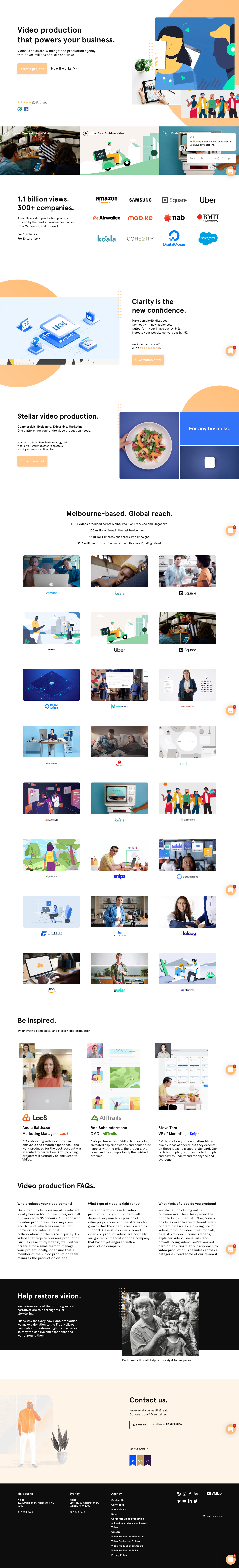 Vidico Landing Page screenshot