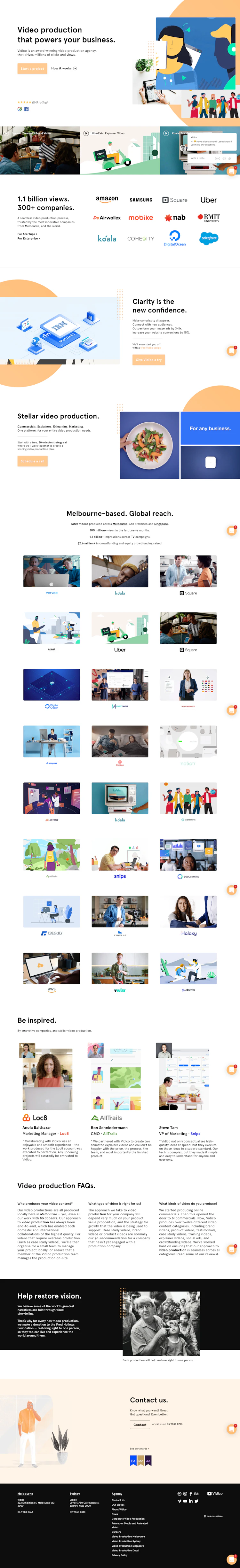 Vidico Landing Page screenshot
