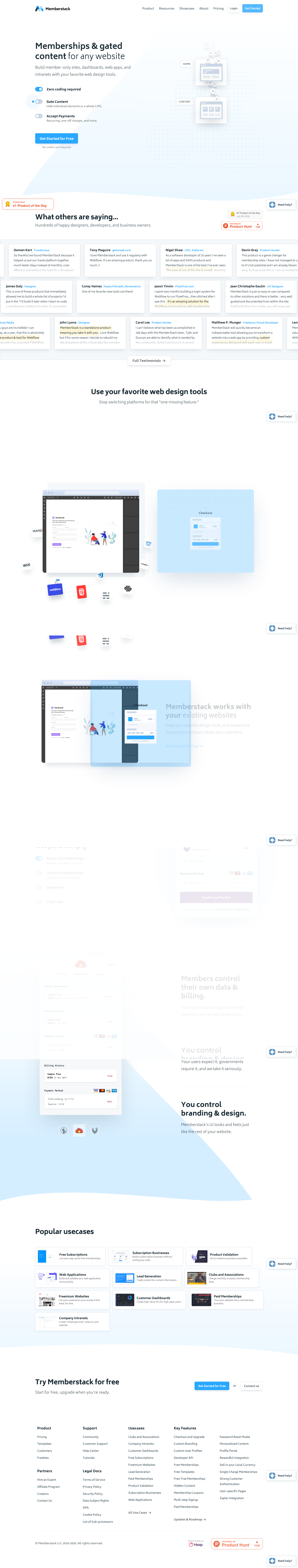 Memberstack Landing Page screenshot