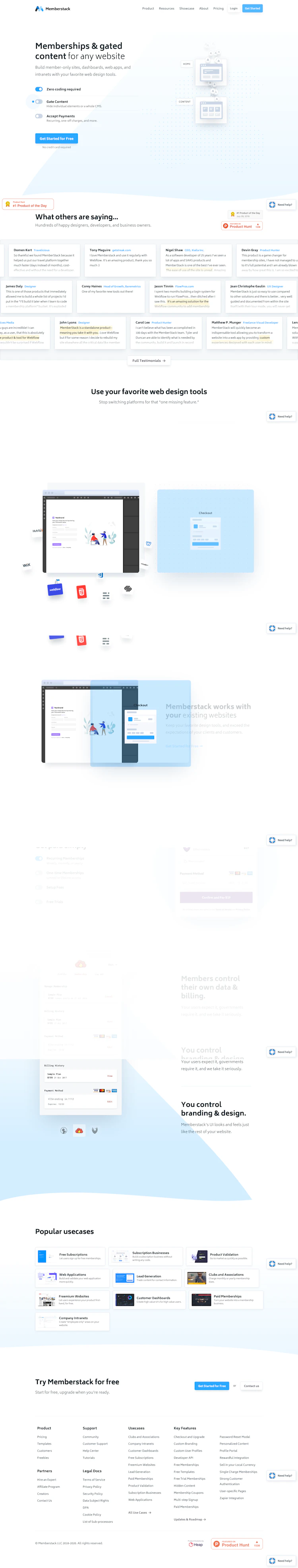 Memberstack Landing Page screenshot