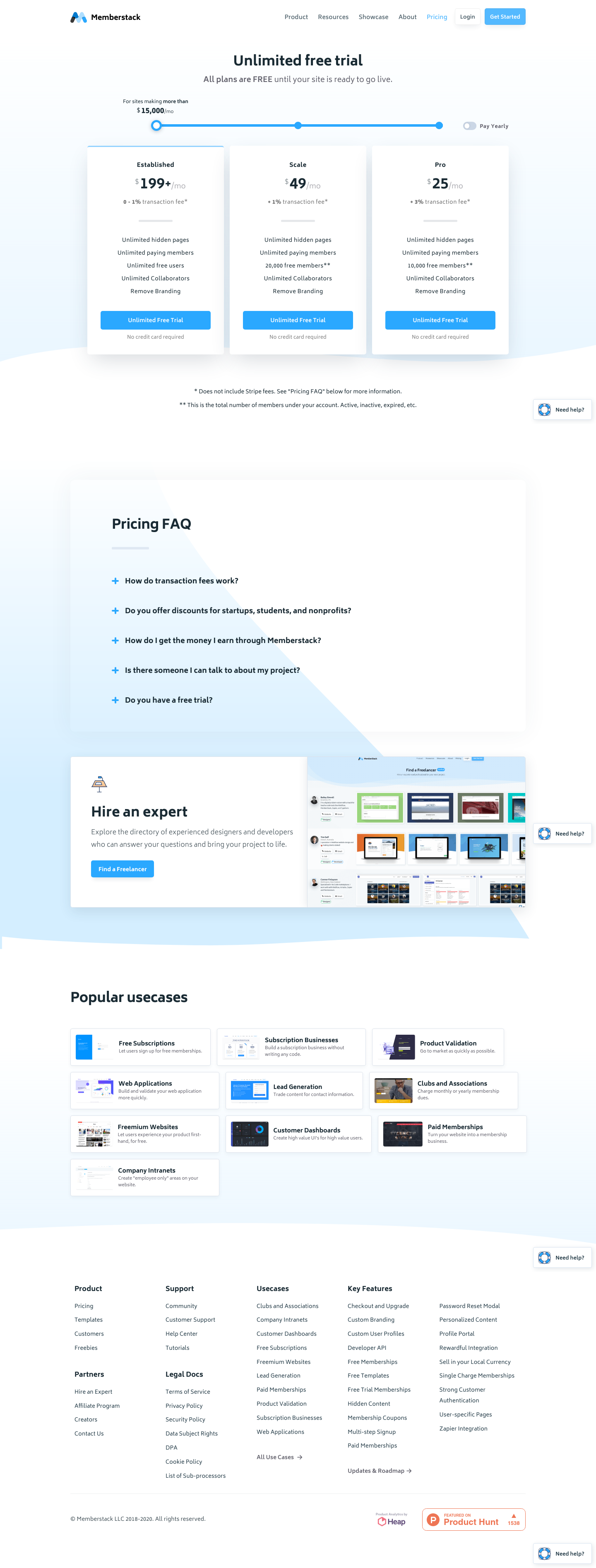 Memberstack Pricing screenshot