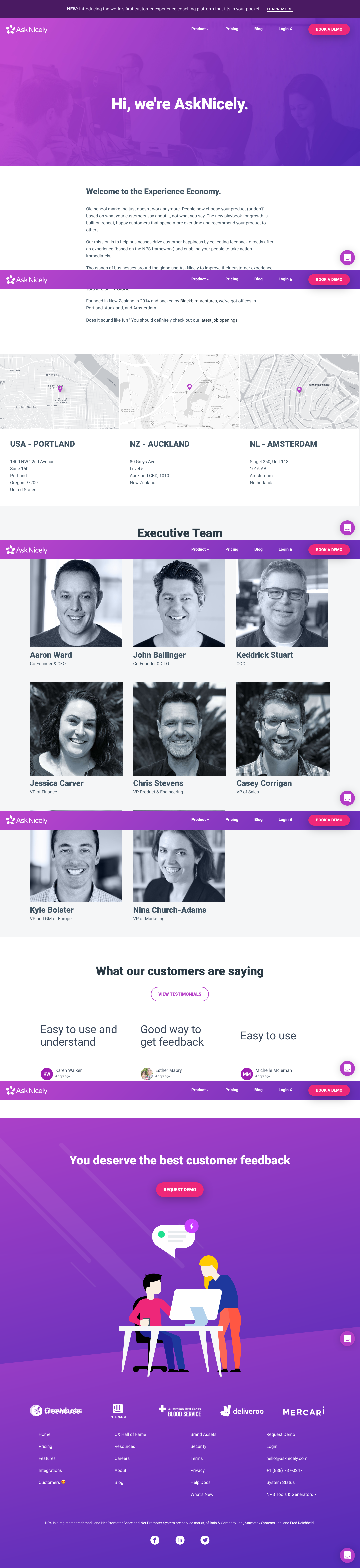 Asknicely About screenshot