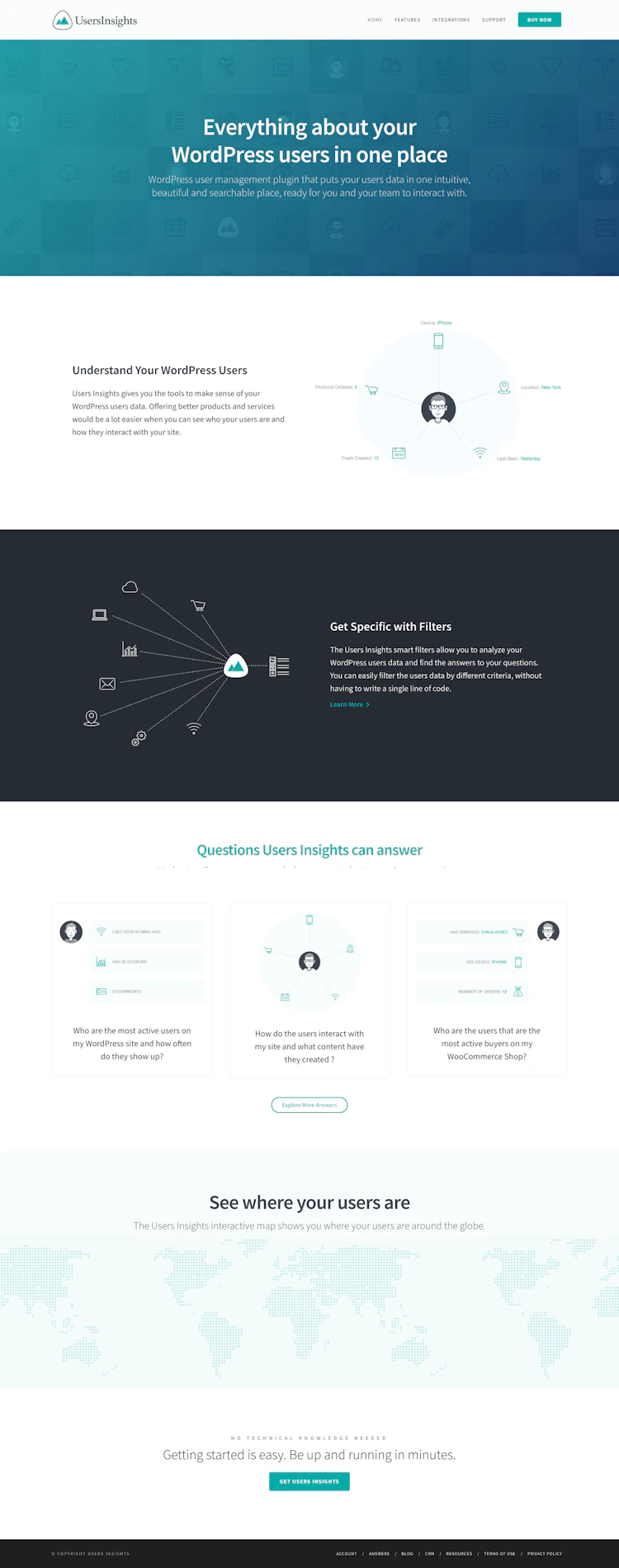 Usersinsights Landing Page screenshot