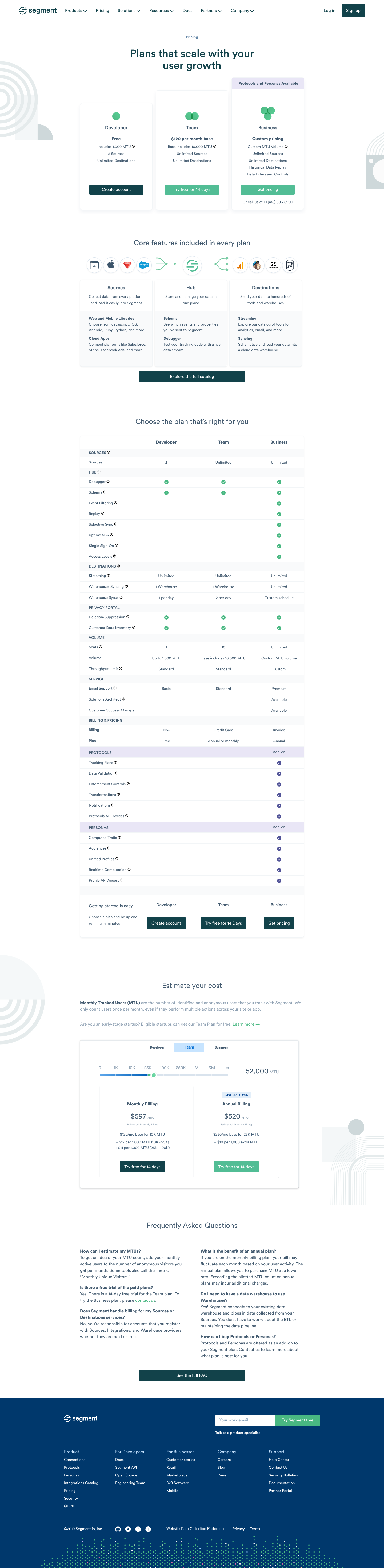 Segment Pricing screenshot