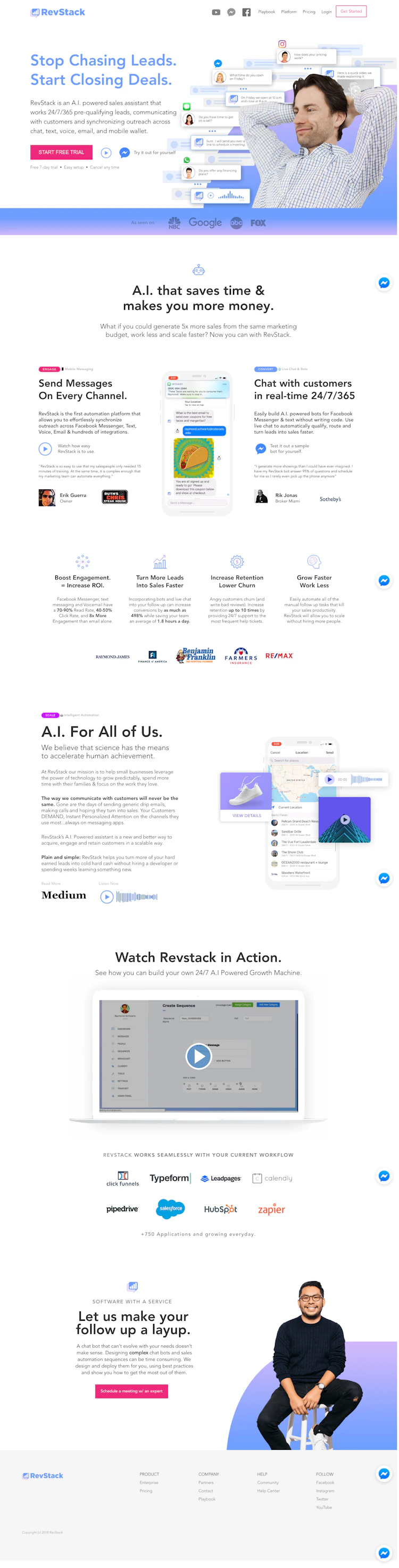 Revstack Landing Page screenshot