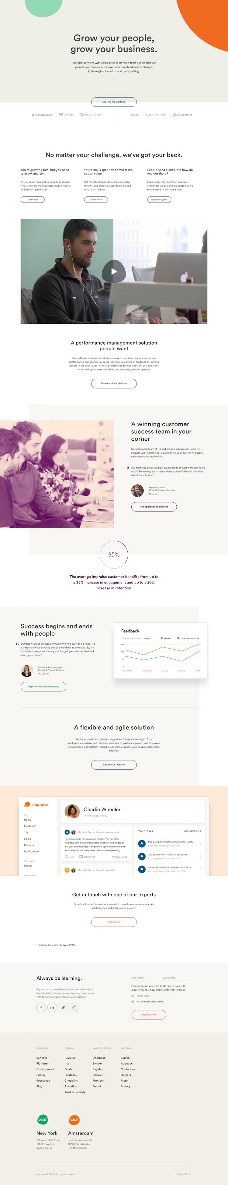 Impraise Landing Page screenshot