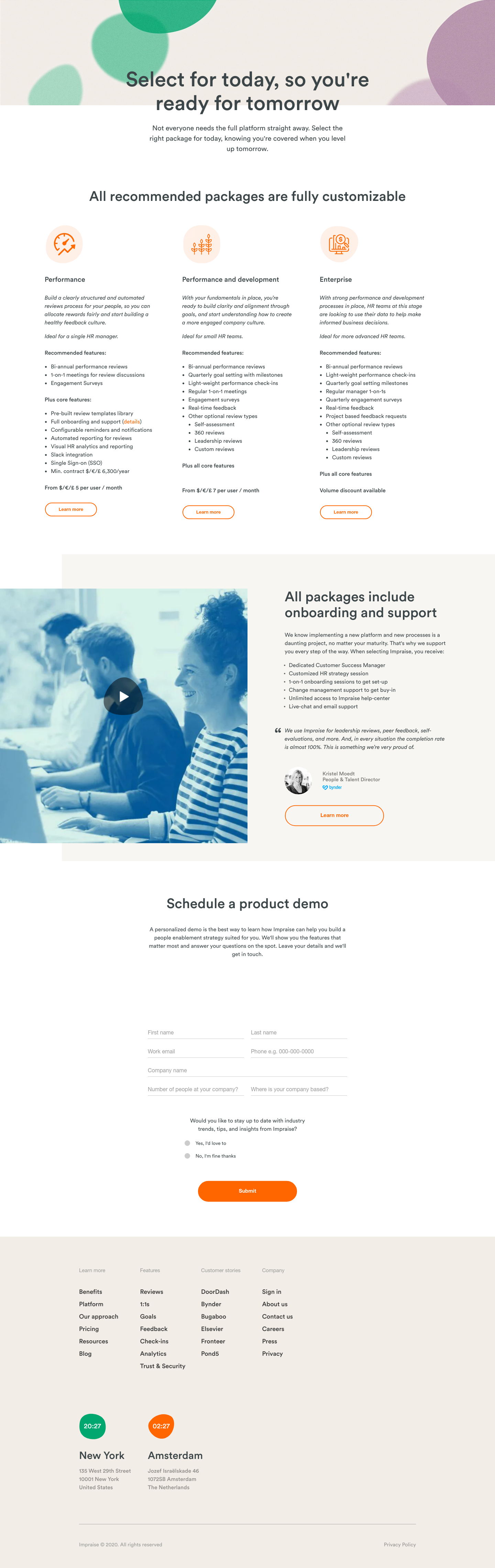 Impraise Pricing screenshot