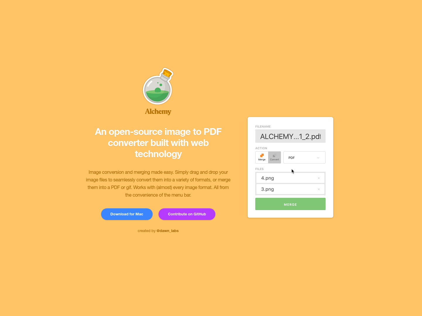Alchemy Landing Page screenshot
