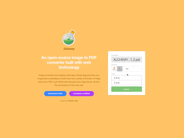 Alchemy Landing Page screenshot