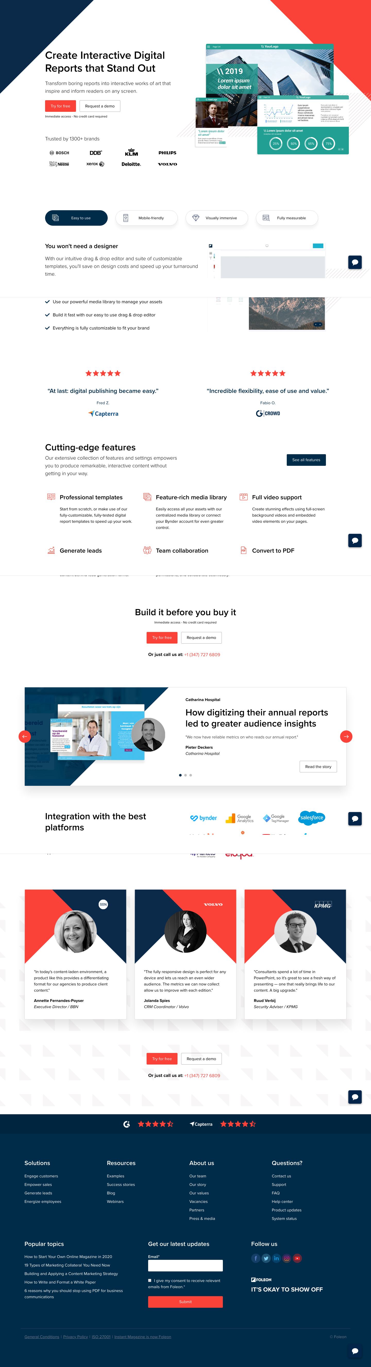 Instantmagazine Landing Page screenshot